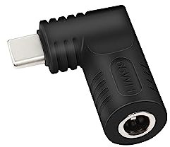 PNGKNYOCN DC to USB C Power Adapter,DC 5.5mmx1.7mm Female to 90 Degree 65W PD USB Type C Male Power Charging Adapter for Type C USB Charging Device (DC 5.5x1.7mm)