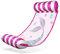 Balinco Amaca galleggiante con rete, gonfiabile, con braccioli, utilizzabile come materassino, lettino relax galleggiante, giocattolo acquatico per bambini e adulti, motivo: sirena, colore: rosa