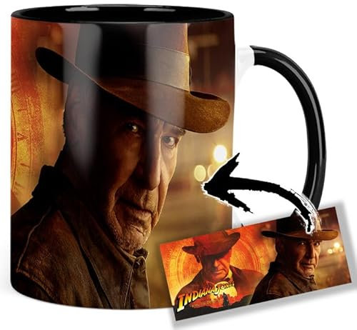 Indiana Jones And The Dial Of Destiny Harrison Ford B Tasse Ceramique Intérieure et Poignée Noire Mug