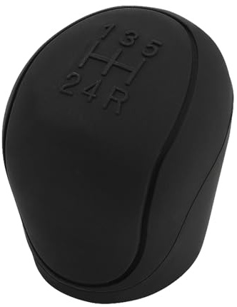 Juttzzei Housse de pommeau de levier de vitesse à 5 vitesses, housse universelle en silicone TPU pour pommeau de levier de vitesse manuel et automatique – Noir
