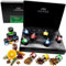 Hallingers Frohes Fest - Green/Golden Stars - Tee Adventskalender handmade, vegan & glutenfrei in Schraubgläsern (Set) - Geschenk im Sommer & als perfektes Grillgeschenk | Genesung Chanukka Freundsc