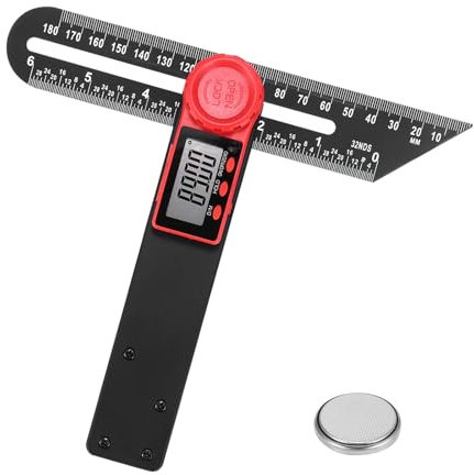 Miawtro Digital Angle Finder Ruler,9 Inch Carpentry Adjustable Digital Angle Gauge Trend Angle Finder Stainless Steel Goniometer for Craftsmen Carpenter and Architect