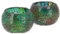GURU SHOP 2 Handgearbeitete Glas Mosaik Windlichter, Romantisches Windlicht, Mosaik Teelicht, Vintage Teelichthalter - Set 6, 6x9x9 cm