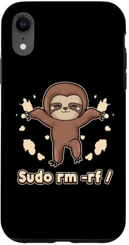 Hülle für iPhone XR Sudo rm -rf / Linux Admin Nerd Gaming Hacker Karate Faultier