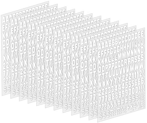 12 Sheets White Iron on Letters and Numbers Vinyl Iron on Letters for Clothes Small Iron on Transfers Iron on Numbers for Clothes Fabric T-Shirt Printing Sports Jersey DIY Crafts (2088 PCS)