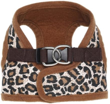 Hundegeschirr, Step-in-Hundegeschirr, Allwetter-Weste, Geschirr für kleine und mittelgroße Hunde, verstellbar, für Welpen, Katzen, Hunde, Westengeschirre (Leopard, XL)