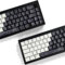 Sunzit Custom Keycaps, Weiße & Schwarz Topographische 131 Tasten PBT Cherry Profil Dye Sublimation Shine Through Side Printed Keycaps für ISO/ANSI UK Layout Mechanische Gaming Tastatur (Weiß&Schwarz)