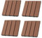 ORFOFE 4 Stück Zusammengebauter Boden fußbodenbelag balcony tiles fliesen für balkondecks Pflastersteine Wohnkultur ineinandergreifender Boden Terrassendiele Plastik
