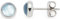JEWELS BY LEONARDO Ohrstecker Bea grey, 1 Paar Stecker aus silberfarbenem Edelstahl, Glasstein mit unterlegtem Perlmutt in grau-blau, Schmuck Damen Geschenk, 024358