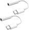 2 Pack USB C zu 3.5mm Klinke, USB Typ C auf 3,5 mm Kopfhörer Klinke Aux Audio Dongle mit DAC Chip für iphone15 16/15 16 Pro/15 16pro max/Samsung Galaxy S23/23+/S22/S21+ Ultra Note 20 A53/Huawei P50