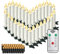 HENGMEI LED Flameless Candles Christmas Candles Warm White Realistic and Bright Flickering Flameless Light with Remote, Christmas Tree Lights for Wedding, Parties (Batteries Included, 50PCs)
