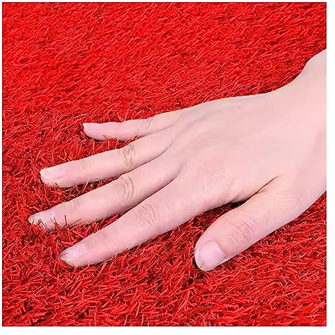 LXXW Gazon Synthétique Gazon artificiel rouge, gazon synthétique de simulation de pelouse, tapis d'herbe épais de conception de vue, épaisseur de 0,78 pouces, rouleaux de pelouse extérieure pour jardi