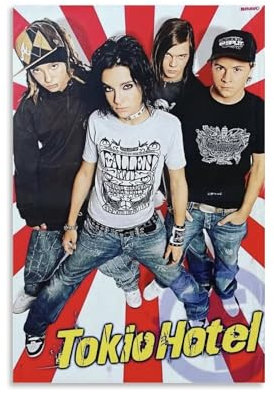 juaseehke Tokio Hotel (4) Poster, Raumdekoration, Leinwandposter, ästhetischer Poster, Druck, Wandkunst, Dekor-Poster, 30 x 45 cm, ungerahmt, 15