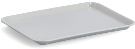 Serviertablett aus kratzfestem Kunststoff, grau, 24 x 18 cm