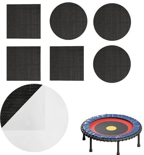 Nudorpn Trampolin-Reparaturset, 6-Teiliges selbstklebendes Reparaturset, wasserdichte Flicken zur Reparatur von Rissen und Löchern in Trampolinmatten, geeignet für Outdoor-Sport und Gartenbereich