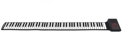 Roll Up Piano, 110-240V Roll Up Piano Keyboard Tragbare 20 Demo-Songs Multi Funktional für das Üben (EU-Stecker)