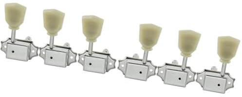 Gitarrenwirbel 3R3L 15:1 Verhältnis Halbgeschlossene Vintage Mechaniken Tuner Für Akustische Gitarre(Chrome)