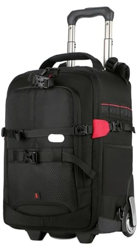 Professioneller Kamera-Trolley, Koffer, Tasche, Video, Foto, Digitalkamera, Gepäck, Reise-Trolley, Rucksack auf Rädern(Medium Size)