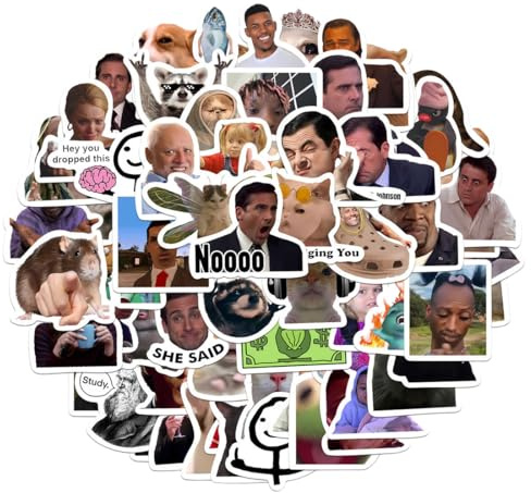 BCHMN 100 Stück Lustige Meme Sticker Set, Meme Aufkleber für Auto Laptop Skateboard Fahrrad Moped Motorrad Fahrrad Computer, Geeignet für Erwachsene (B)