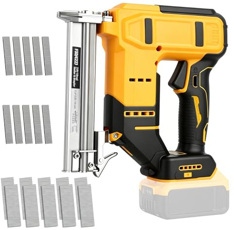 18GA Cordless Brad Nailer, 2 in 1 Brushless Electric Stapler Gun Drives with 1000 Nails and 1000 Staples 2 Mode Cordless Nail Gun for Upholstery Compatible with Dewalt 20V Battery (No Battery)