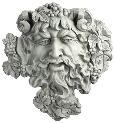 Design Toscano Bacchus, Gott des Weines: Blattmaske, Wandskulptur