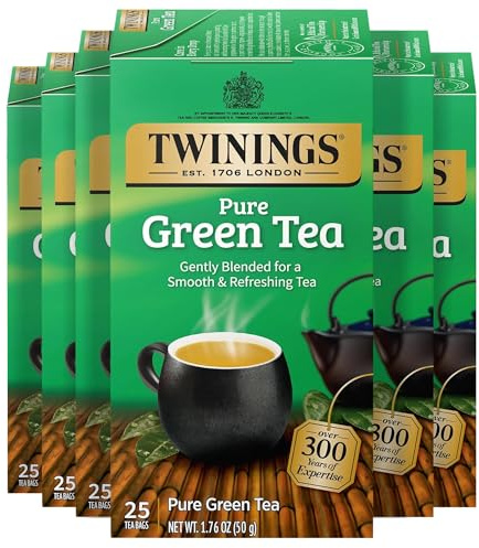 Twinings Green Tea, 25 Count Bagged Tea (6 Pack) by Twinings