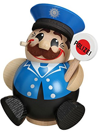 Räuchermann Polizist 12cm