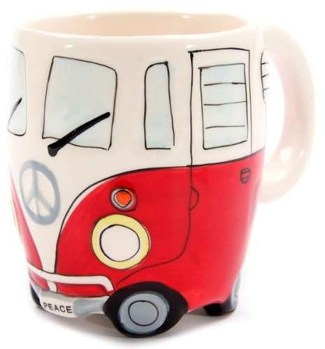 Ceramic Camper Van Mug - Red