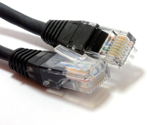 kenable Black Ethernet Cable Cat5e RJ45 Network Patch Lead Pure Copper Gigabit LAN 0.25m