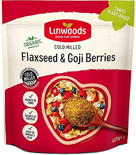 LINWOODS Sun Dried Goji Organic Milled Flaxseed 425g (PACK OF 2)