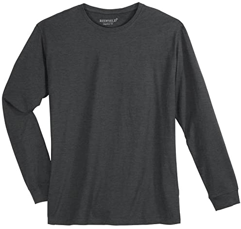 Redfield Langarmshirt anthrazit Melange Übergröße