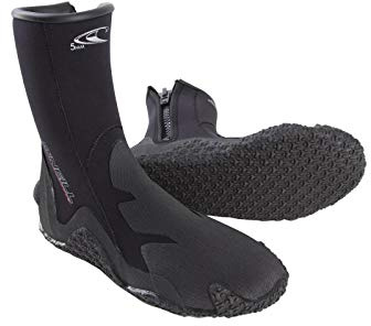 O'Neill Wetsuits Erwachsene Neoprenschuhe 5 mm Boot with Zipper, Black, 46, 3999-002-13