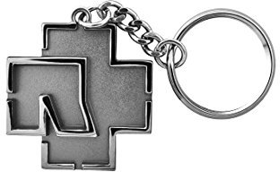 Other Brands RS011-Rammstein Logo Schlüsselanhänger Anhänger, Grey, one Size