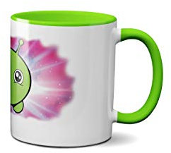 Kaffeetasse aus Keramik, Motiv: Final Space Mooncake, inspiriert von Universum, Herren/Damen
