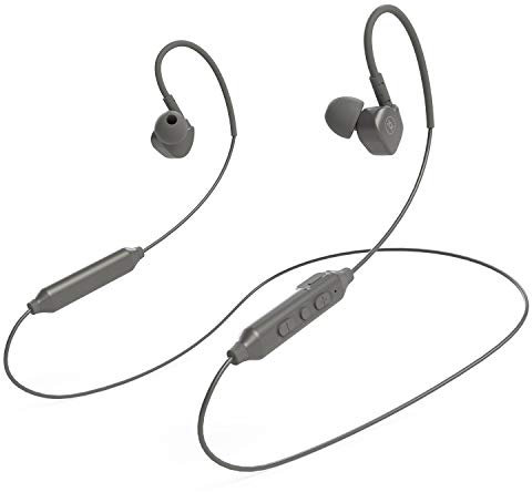 MIXX Audio | Memory Fit 5 Bluetooth Wireless Stereo Sports Earphones - 5 Hours Battery Life - Space Grey, One size