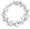 Onefeart Sterling Silber Armband für Frauen Mädchen Musik Stil Musik Festival Geschenk Hinweis Design 18x1.4CM Silber