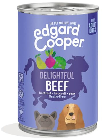 Edgard & Cooper Rind mit Rote Beete Brokkoli und Birne für ausgewachsene Hunde