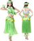G-LIKE Hula Tanz Kleid Kostüm - Hawaii Tanzkleid Grasrock Zubehör Sexy Outfit Kleidung Set Verzierung Quasten Blumen Party Cosplay Maskerade Strandurlaub für Damen Mädchen - Kunststoff 8 In 1 (Grün)