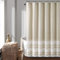 Lush Decor, Nantucket Duschvorhang mit Fransen, 183 x 183 cm, Taupe
