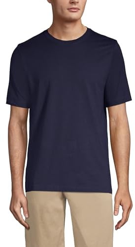 Lands' End Men's Super-T Short Sleeve T-Shirt XX-Large Radiant Navy