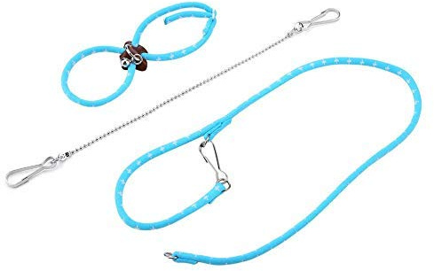 Hamster Harness and Leashes, Adjustable Anti-bite Chest Straps Small Animals Traction Rope for Rat Mouse Outdoor Travel(Blue)