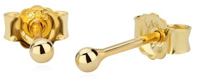 NKlaus Paar 2,50mm Kugel Ohrstecker 14 Karat 585 Gold gelbgold Damen Stecker Ohrringen 9057