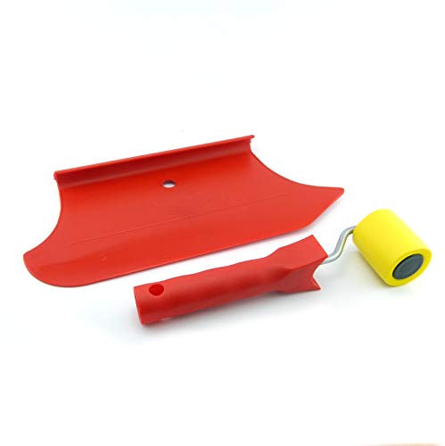 Schwan Tapetenglätter flex. 28 cm - Tapetenspachtel + Gummi-Andruckwalze - Kunststoffgriff mit Aufhängöse - Profi Qualitätsprodukt aus deutscher Herstellung