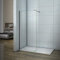 AICA ITALY Parete Doccia Walk-in Con Barra Stabilizzatrice Regolabile 73-120cm Vetro 6mm Temperato Anticalcare Misura 75x195cm