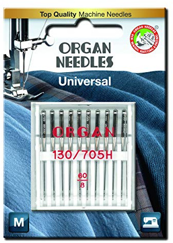 Organ Nadeln 10er Blister UNIVERSAL Nähmaschinennadeln 130/750H 60/8