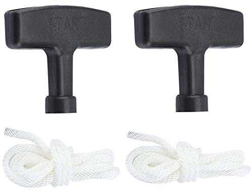 Vast 2 Pièces Corde de Début de Recul, Corde de Départ et Poignée, Corde de Démarrage pour Tondeuse à Gazon,pour Tondeuse à Gazon, Débroussailleuse, Pièces de Moteur de Coupe (145 mm, 5mm)