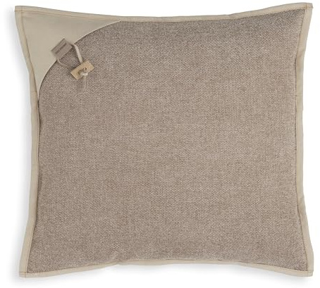 KNIT FACTORY - Hope Kissen - Beige - 50x50 cm | Sofakissen mit Füllung und Bezug - Couchkissen - Zierkissen - Dekokissen - Moderner Wohnstil