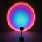 Pimaja Sunset Lamp, 180 Degree Rotation Sunset Projector Led Lamp USB Charging Romantic Led Night Light for Photography/Selfie/Home/Living Room/Bedroom Decor (Rainbow)