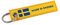 VmG-Store MADE IN Jet Tag Schlüsselanhänger 105x25mm Länderfahnen robustes festes Material umkettelt mit stilvollen Länder Fahnen S139 (Schweden)