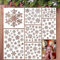 7 Stücke Weihnachten Schneeflocke Schablone Vorlage Wiederverwendbare Kunststoff Malen DIY Handwerk Vorlagen für Fenster Glas Wand Tür Malen Scrapbooking Stempel Album, 4 Größen